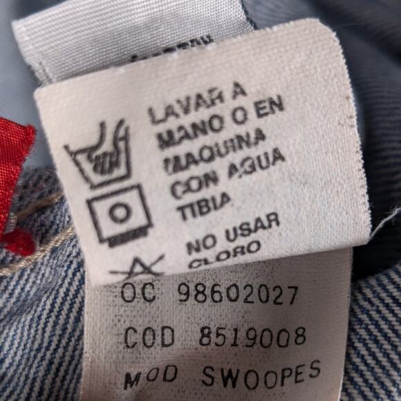 Diesel Italy Denim Jacket Swoopes Model Medium Women's Vintage 90s Y2K Mexico - Picture 7 of 8